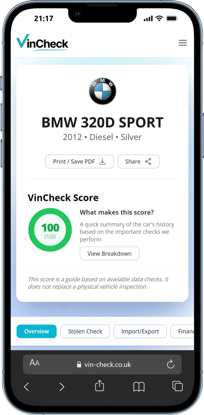 Manage Vehicles Screen