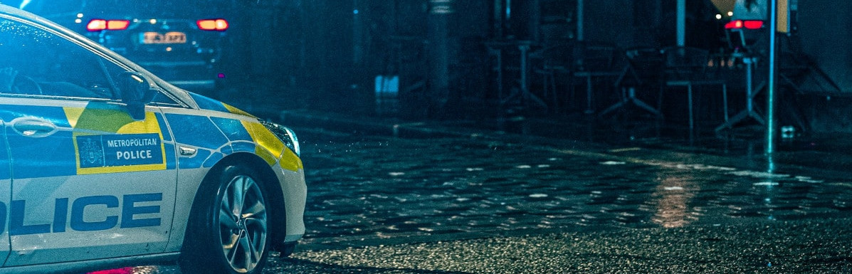 Police attending a stolen car