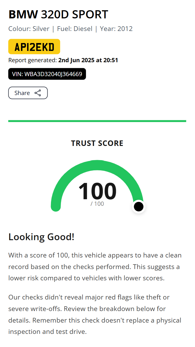 Manage Vehicles Screen